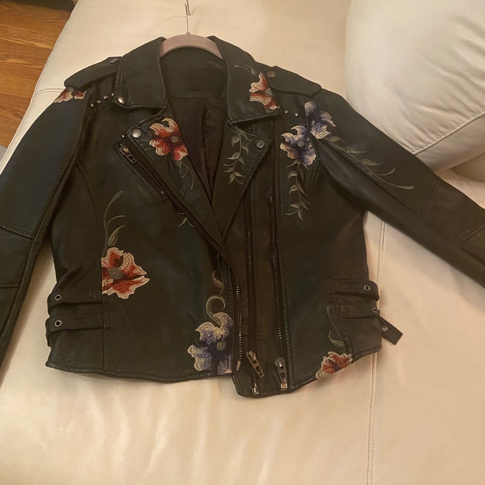 Blank NYC Embroidered moto jacket